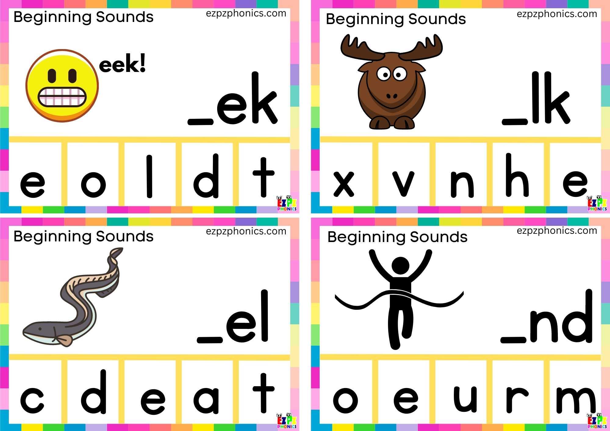 Letter E Finish The Word And Clip The Correct Letter 2